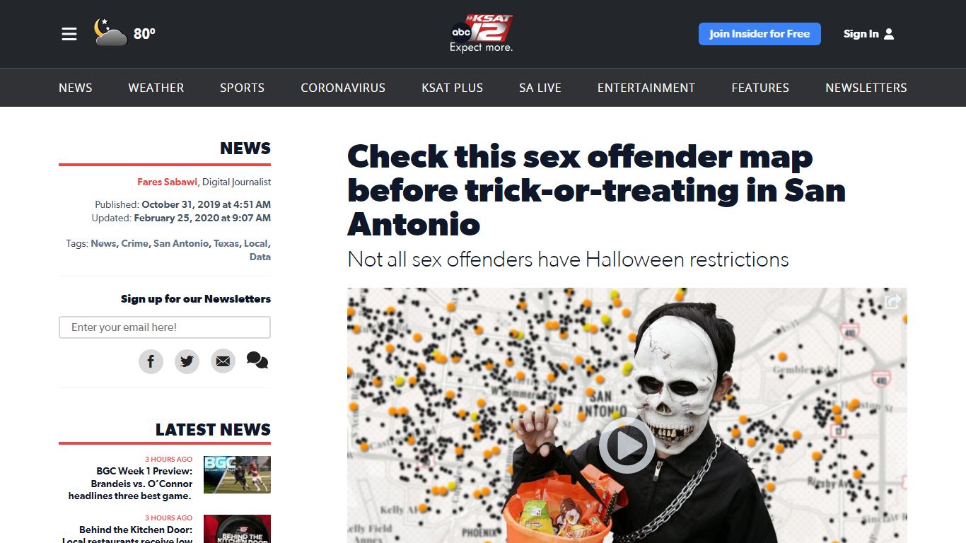 Check this sex offender map before trick-or-treating in San Antonio - KSAT