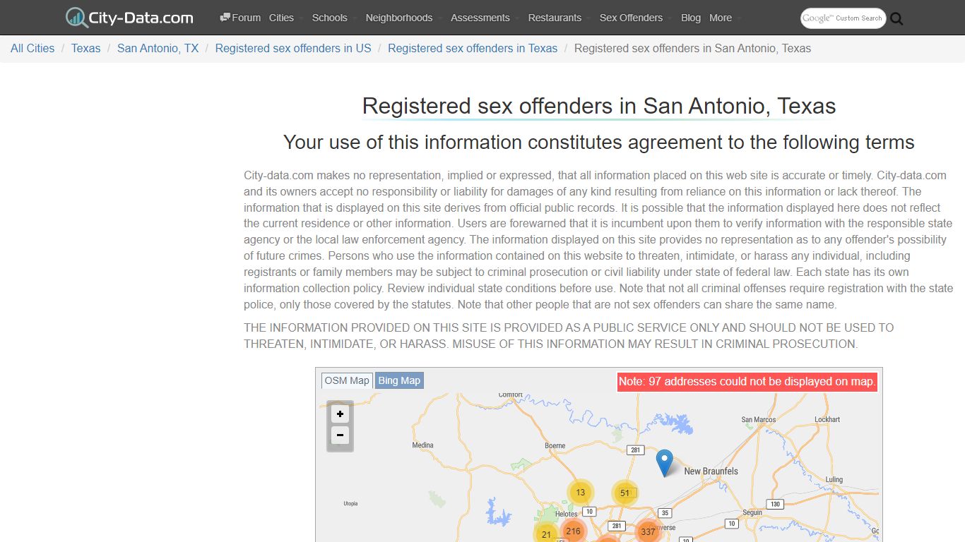 Registered sex offenders in San Antonio, Texas - City-Data